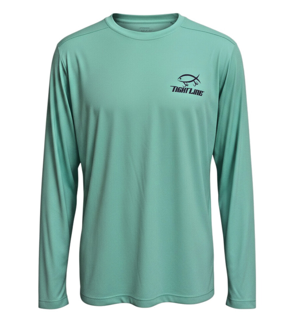 Sport-Tek Tightline Men's M Long Sleeve Tee Shirt UPF50 Christian Fishing Tee